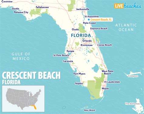 Map of Crescent Beach, Florida - Live Beaches