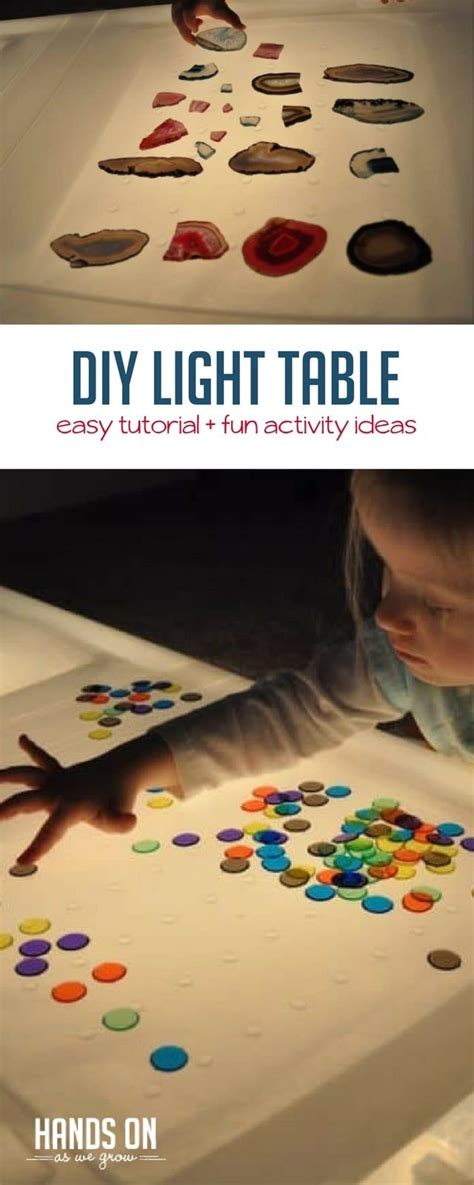 Build your own easy DIY light table to practice colors, shapes, and matching activities perfect ...