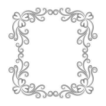 Decorative Floral Frame Background Design Vector, Clipart, Floral, Vintage PNG and Vector with ...