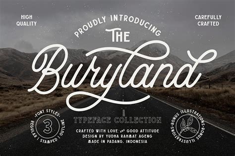 Buryland Vintage Monoline Script – Free Design Resources