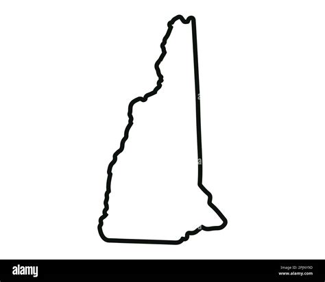 New Hampshire state map. US state map. New Hampshire outline symbol ...