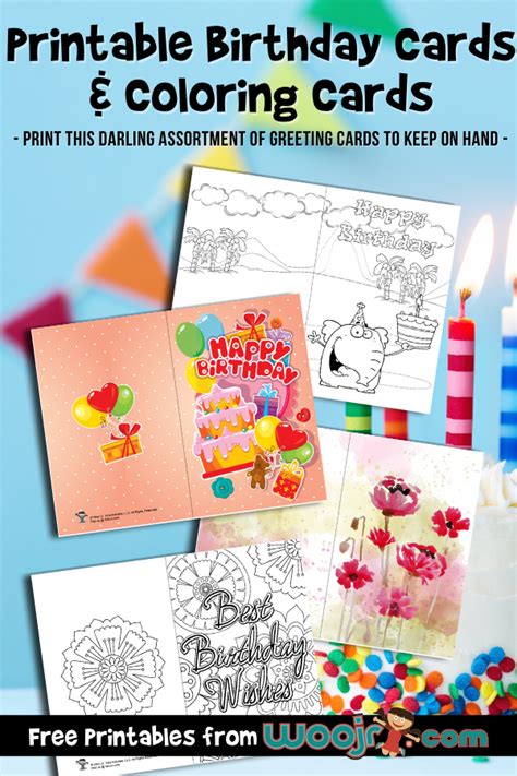 Printable Birthday Cards and Coloring Cards | Woo! Jr. Kids Activities