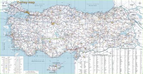 Turkey tourist map with resorts and airports | Turkey tourist, Tourist ...