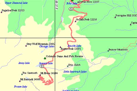 Mount Evans Colorado Map - Time Zones Map