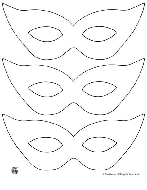 Mardi Gras Mask Craft {and Template} Printable Masquerade Mask Pattern Template – Craft Jr ...