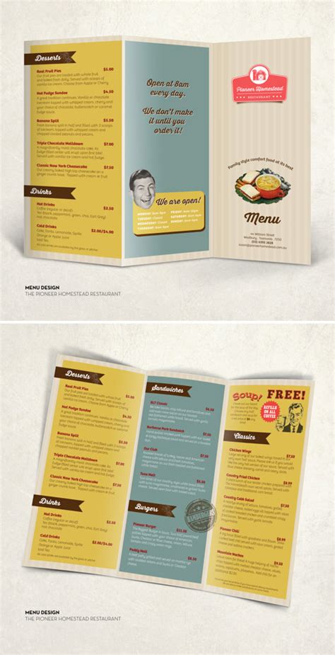 30 Inspired Restaurant Menu Brochure Designs You Must See | Naldz Graphics