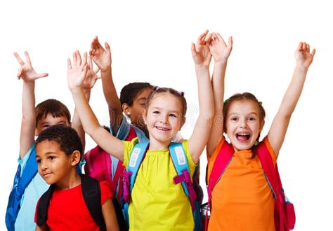 Excited school aged kids stock photo. Image of cute, girl - 25752542