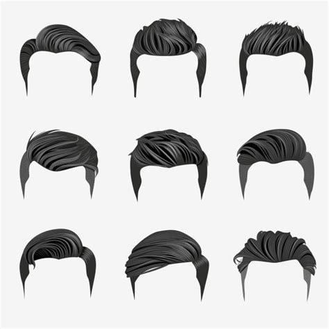 Conjunto De Peinados De Hombres Cabello Hipster PNG ,dibujos Clipart De Cabello, Hipster ...