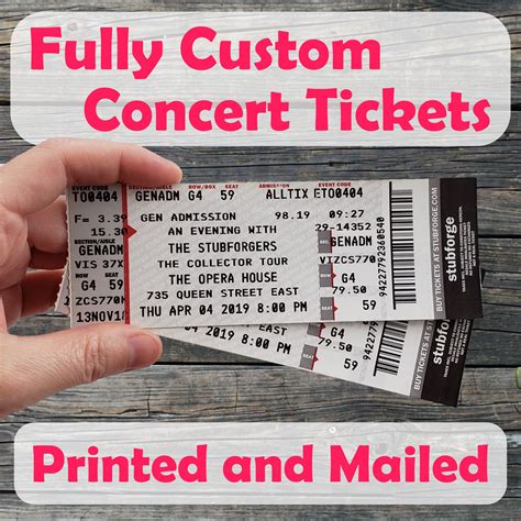 Custom Concert Ticket Template