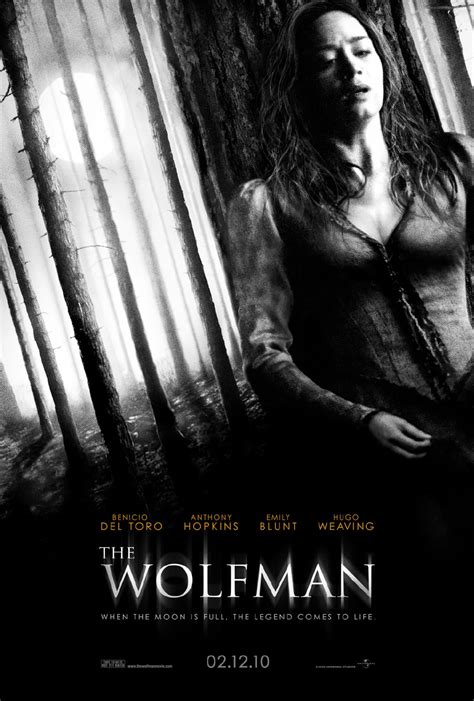 Benicio and Blunt For Your Walls! Two Official “Wolfman” Posters – Werewolf News