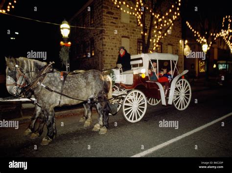 Horse drawn carriage gives visitors dusk tours of historic downtown ...