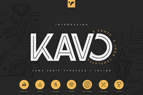 39 Best Inline Fonts for Unique Designs - Vandelay Design