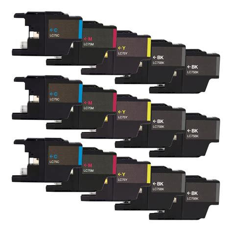 Brother LC75 Inkjet High Capacity Bundle Pack - 15 Cartridges - Compatible