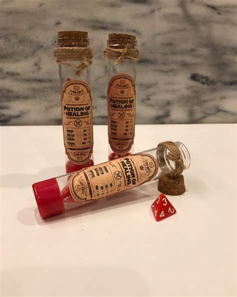 Healing Potion Starter Vial (3 Pack) - Loot Tables: Handmade Dice and ...