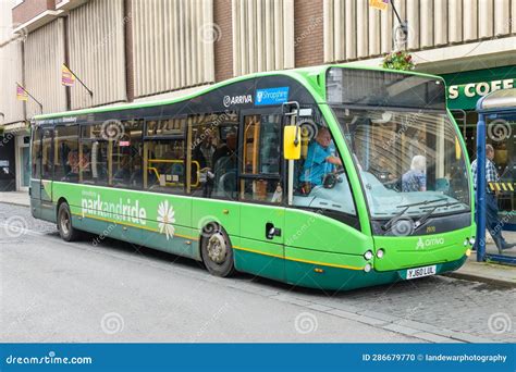 Shrewsbury Park and Ride Bus by Arriva in Green Livery in Shrewsbury Editorial Image - Image of ...