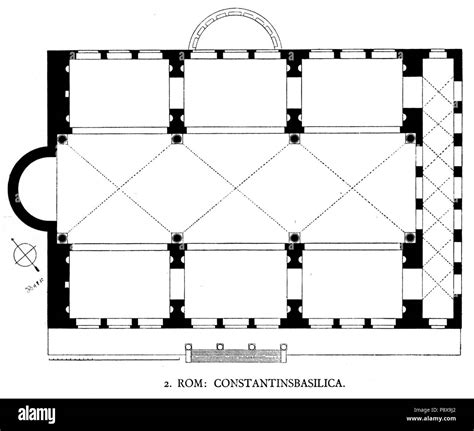 . 106 Dehio 6 Basilica of Maxentius Floor plan Stock Photo - Alamy