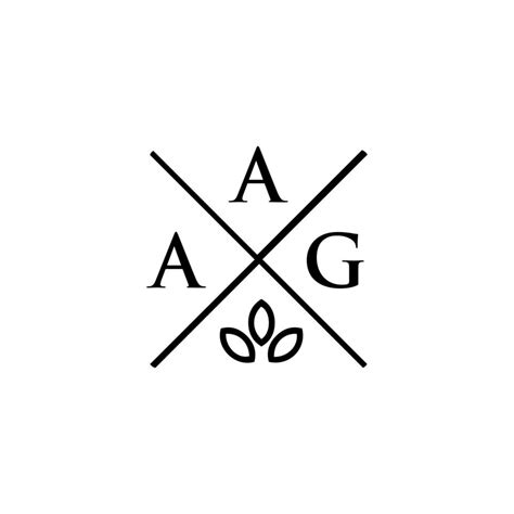 AAG letter logo design on WHITE background. AAG creative initials ...