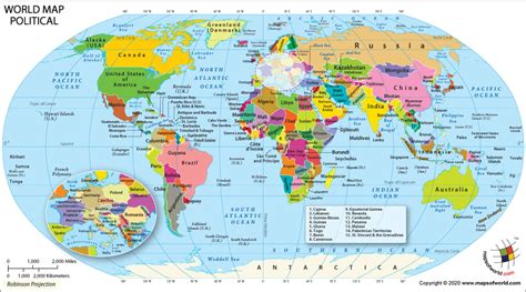 Map of Countries of the World | World Political Map with Countries