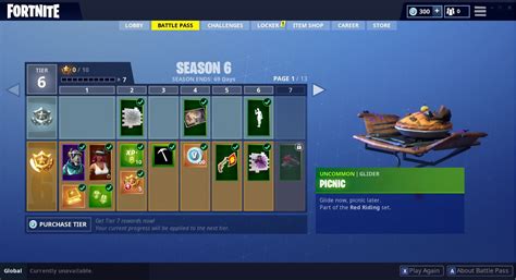 Fortnite Season 6 Battle Pass - All Rewards - Fortnite Insider