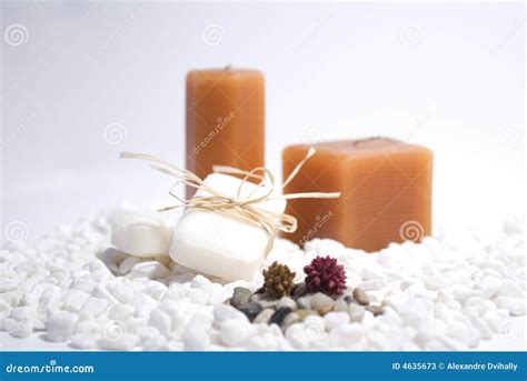 SPA Zen Candles And Soap Stock Photos - Image: 4635673