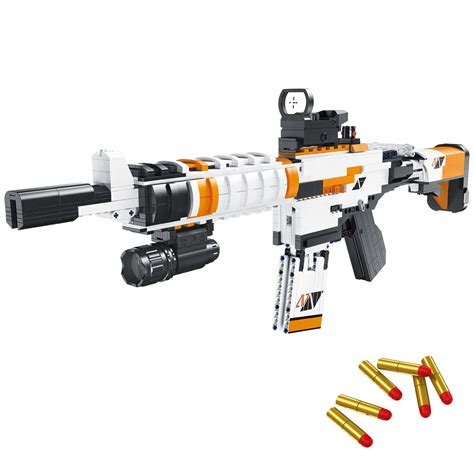 Buy PUREFUN M4A4 Long Running Building Blocks Kit with Shooting ...