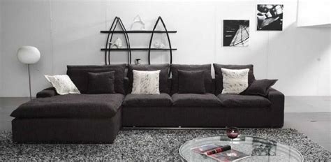 Black Fabric Sectional Sofa with Chaise | Sectional sofa with chaise, Fabric sectional sofas ...