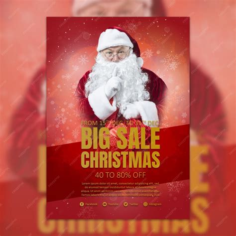 Premium PSD | Christmas cover template