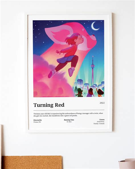 2022 Turning Red Movie Poster Print Animation Movie Poster - Etsy