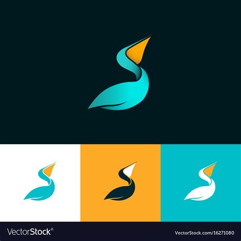 Pelican logo Royalty Free Vector Image - VectorStock