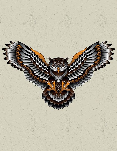 owl tattoo neo traditional | Traditional owl tattoos, Traditional ...