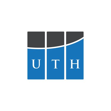 diseño de logotipo de letra uth sobre fondo blanco. uth creativo ...