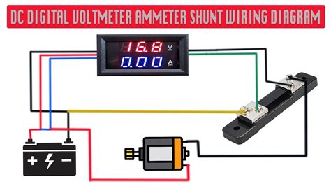 Digital Voltmeter Ammeter DC 100V 50A LED Amp Volt Meter with Shunt ...