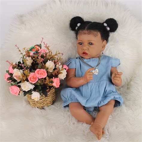 Takanini 22''55cm Newborn Baby Dolls Realistic Reborn Baby Doll African American - Walmart.com ...