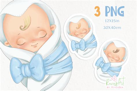 Newborn Baby PNG | New Baby Boy Graphic by CosyArtStore by RivusDea · Creative Fabrica