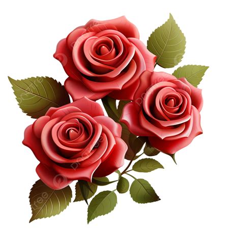 Cute Red Rose For Valentines Day, Red Rose, Rose, Flower PNG Transparent Clipart Image and PSD ...