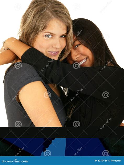 Best Friend Hugging stock photo. Image of chinese, american - 4019586