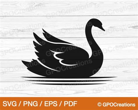 Swan SVG Beautiful Swan SVG Swan Cut File Swan Vector Swan - Etsy