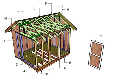 10x12 Gable Shed Roof Plans | HowToSpecialist - How to Build, Step by ...