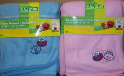 NEW SESAME STREET FLEECE BLANKET, Baby Shower, Elmo, Cookie Monster $15 ...