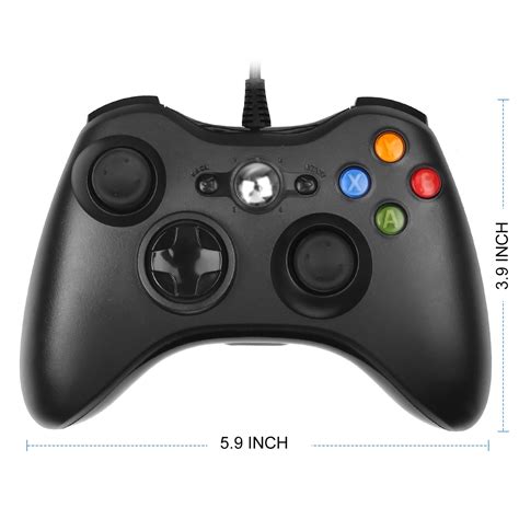 USB Wired Gamepad Joystick Controller For Microsoft Xbox & Slim 360 PC ...