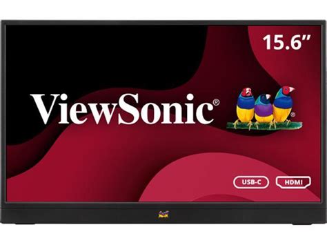 ViewSonic VA1655 15.6 Inch 1080p Portable IPS Monitor with Mobile Ergonomics, USB-C, and HDMI ...