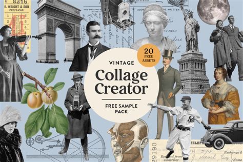 Vintage Collage Creator Free Sampler - Graphic Goods