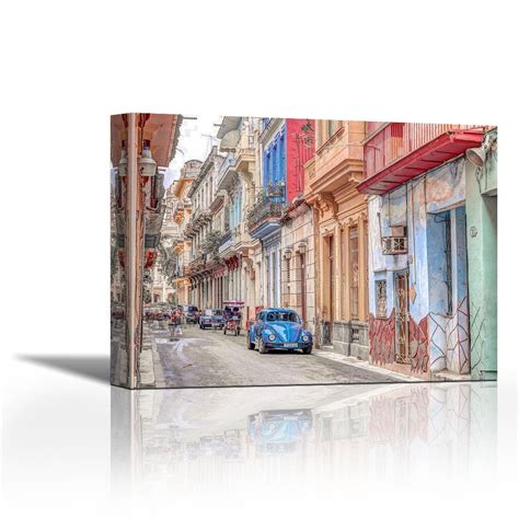 Vintage car on street of Havana, Cuba - Contemporary Fine Art Giclee on ...