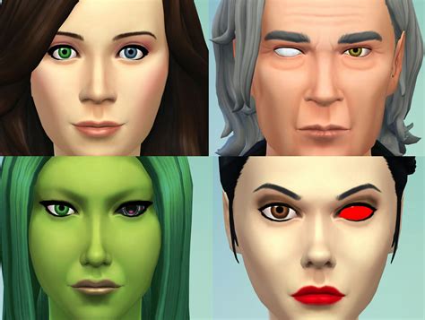 2 Different Eyes (Heterochromia, Blind Eye, Sci-Fi/Fantasy Eyes) | Olhos cegos, Sims, Sims 4