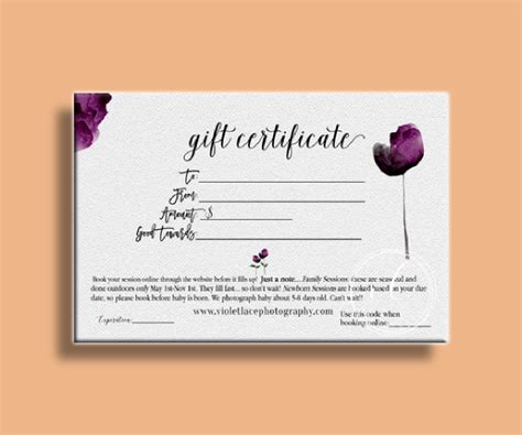 Photography Gift Certificate - 10+ Examples, Format, Pdf