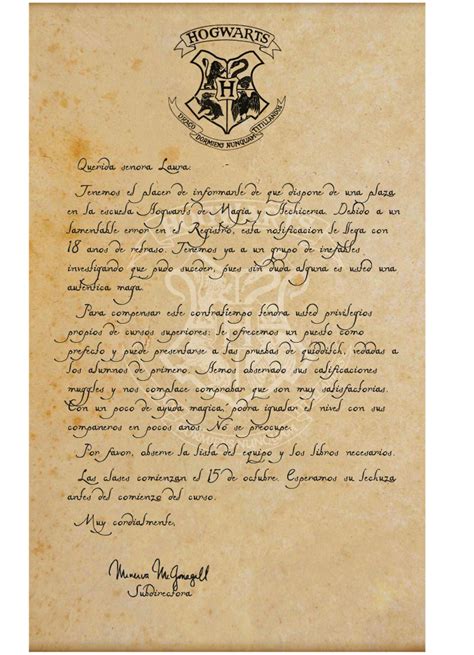 Carta De Aceptacion A Hogwarts Para Imprimir Best Quotes H | Images and ...