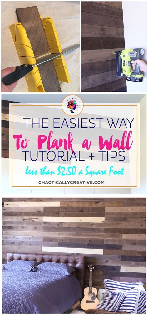 How to Plank a Wall the Easy Way - Chaotically Creative | Home ...