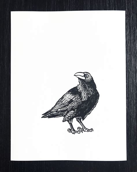 Corvus #1 - Crow Pen and Ink Art Print