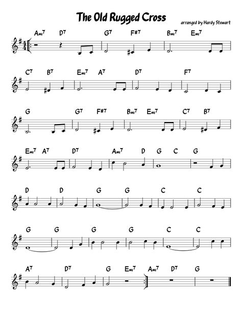 The Old Rugged Cross sheet music for Piano download free in PDF or MIDI