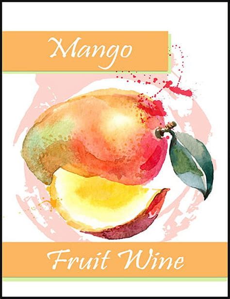 Mango Fruit Wine Bottle Labels - Walmart.com